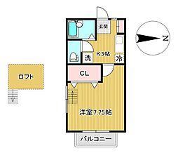 ライフハウス 1Kの間取図画像