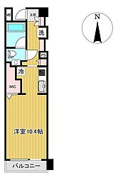 コンフォートEXE連坊Station ワンルームの間取図画像