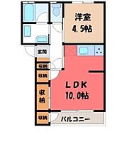 栃木県宇都宮市宝木町2丁目（賃貸マンション1LDK・1階・39.51㎡） その2