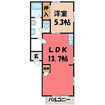 栃木県宇都宮市明保野町（賃貸アパート1LDK・1階・47.11㎡） その2