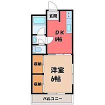 栃木県宇都宮市山本1丁目（賃貸アパート1DK・1階・27.94㎡） その2