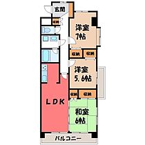 栃木県宇都宮市駅前通り2丁目（賃貸マンション3LDK・2階・71.15㎡） その2