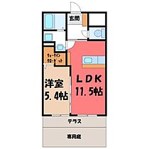 栃木県宇都宮市駒生町（賃貸マンション1LDK・1階・40.00㎡） その2