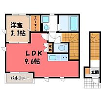 栃木県宇都宮市鶴田町（賃貸アパート1LDK・2階・38.03㎡） その2