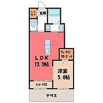 栃木県宇都宮市西原町（賃貸アパート1LDK・1階・48.30㎡） その2