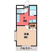 栃木県宇都宮市陽東8丁目（賃貸マンション1K・1階・26.64㎡） その2