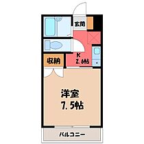 シャトー一の沢  ｜ 栃木県宇都宮市西一の沢町（賃貸マンション1K・1階・22.30㎡） その2