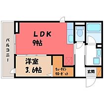 ミモザハウス III  ｜ 栃木県宇都宮市東岡本町（賃貸アパート1LDK・3階・32.80㎡） その2