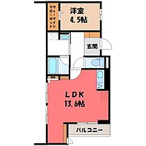 TORISIAS南大通り  ｜ 栃木県宇都宮市南大通り4丁目（賃貸アパート1LDK・3階・44.89㎡） その2