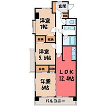 ザ・ミレニアムタワー  ｜ 栃木県宇都宮市駅前通り2丁目（賃貸マンション3LDK・6階・71.15㎡） その2