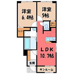 間取図画像 2LDK