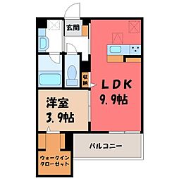 D-Radiante 1LDKの間取図画像
