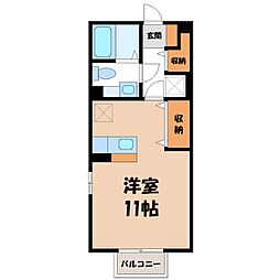 コンフォート岡本台 ワンルームの間取図画像