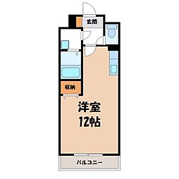 グランフォレストH 1Kの間取図画像