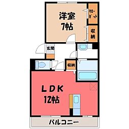 フェアリー・テール 1LDKの間取図画像
