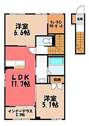 仮）宇都宮市下栗新築アパート 2階/-