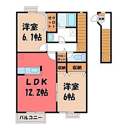 プロムナード七番館 2LDKの間取図画像
