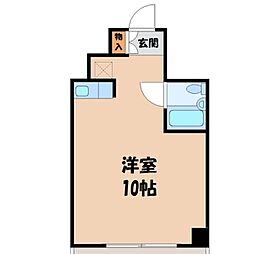 コートサイドハイツ ワンルームの間取図画像