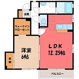 ロイヤルガーデン3 1LDKの間取図画像
