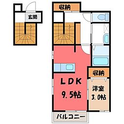 ジョイアカーザ 1LDKの間取図画像