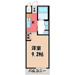 フェリーチェ 1Kの間取図画像