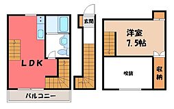 サザンテラスB 1LDKの間取図画像