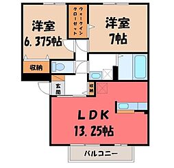 サニーウッド D 2階/-