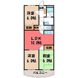 サンライズ田宗 3LDKの間取図画像
