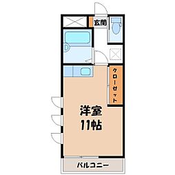 クレストステージ ワンルームの間取図画像