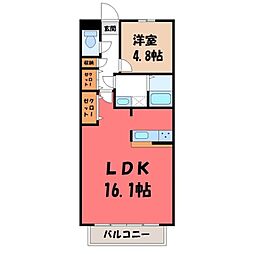 S-design 1LDKの間取図画像