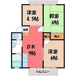ハイツフォレストA 3DKの間取図画像
