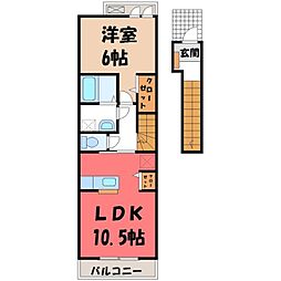エターナリー 1LDKの間取図画像