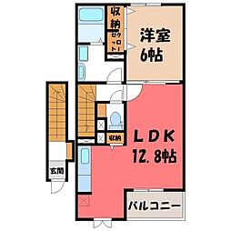 クリアリージョンC 1LDKの間取図画像