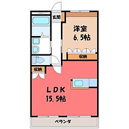 サンライズガーデン 1LDKの間取図画像