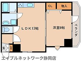 静岡県静岡市葵区常磐町2丁目（賃貸マンション1LDK・5階・53.38㎡） その2