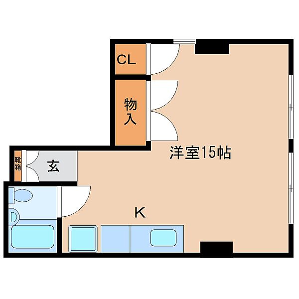 静岡県静岡市葵区材木町(賃貸マンション1R・3階・30.32㎡)の写真 その2