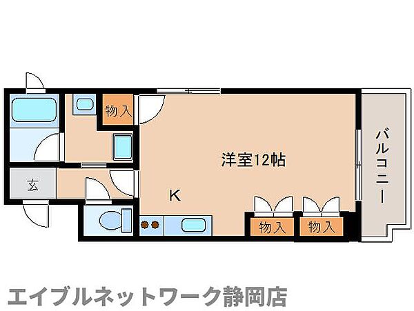 静岡県静岡市葵区人宿町1丁目(賃貸マンション1R・5階・32.00㎡)の写真 その2