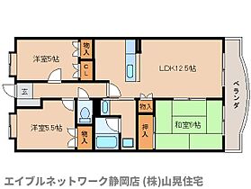 静岡県静岡市葵区与一6丁目（賃貸マンション3LDK・4階・66.67㎡） その2