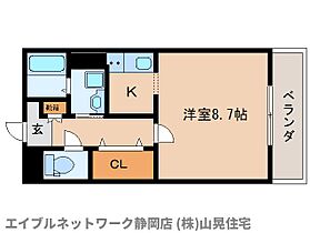 静岡県静岡市葵区横田町（賃貸マンション1K・3階・30.68㎡） その2