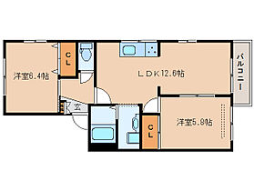 静岡県静岡市駿河区向敷地（賃貸アパート2LDK・2階・54.83㎡） その2