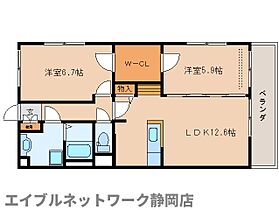 静岡県静岡市葵区上土1丁目（賃貸マンション2LDK・1階・58.38㎡） その2