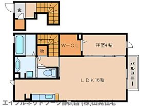 静岡県静岡市葵区川合2丁目（賃貸アパート1LDK・2階・56.15㎡） その2