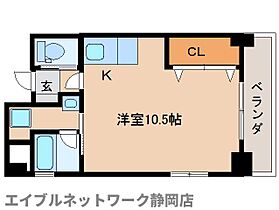 静岡県静岡市葵区昭和町（賃貸マンション1R・7階・31.24㎡） その2