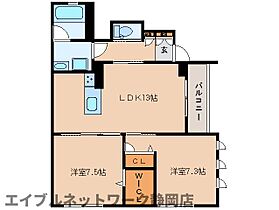 静岡県静岡市葵区羽鳥4丁目（賃貸アパート2LDK・1階・63.55㎡） その2