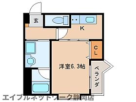 静岡県静岡市葵区駒形通6丁目（賃貸マンション1K・1階・28.70㎡） その2