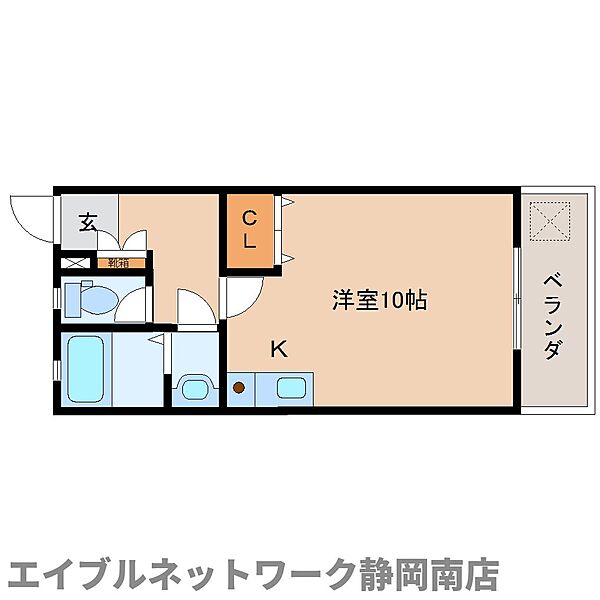 静岡県静岡市駿河区馬渕2丁目(賃貸マンション1R・1階・28.70㎡)の写真 その2