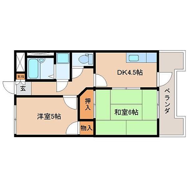 静岡県静岡市駿河区西中原1丁目(賃貸マンション2DK・1階・38.00㎡)の写真 その2