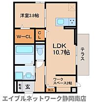 静岡県藤枝市高柳（賃貸アパート1LDK・1階・42.79㎡） その2