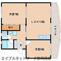 静岡県焼津市下小田（賃貸マンション2LDK・2階・54.09㎡） その2