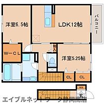 静岡県藤枝市南駿河台1丁目（賃貸アパート2LDK・2階・64.24㎡） その2